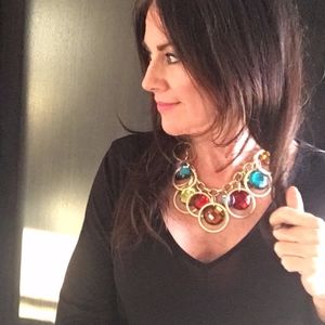 Vintage / Retro Acrylic Multi Colored Necklace